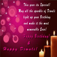 Diwali Birthday Card, birthday in Diwali