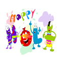 Happy Baloon Holi Card